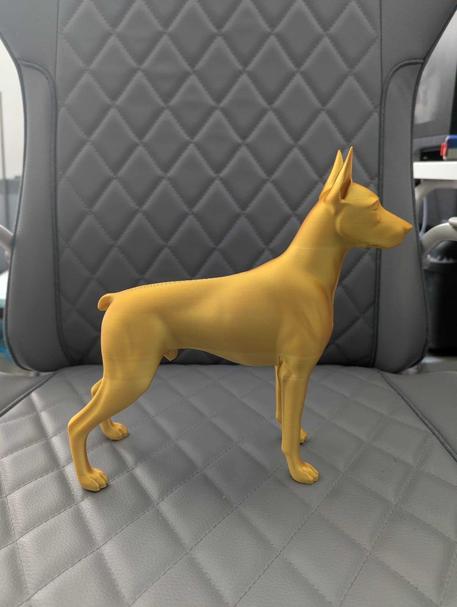 25cm Height Golden dog display piece